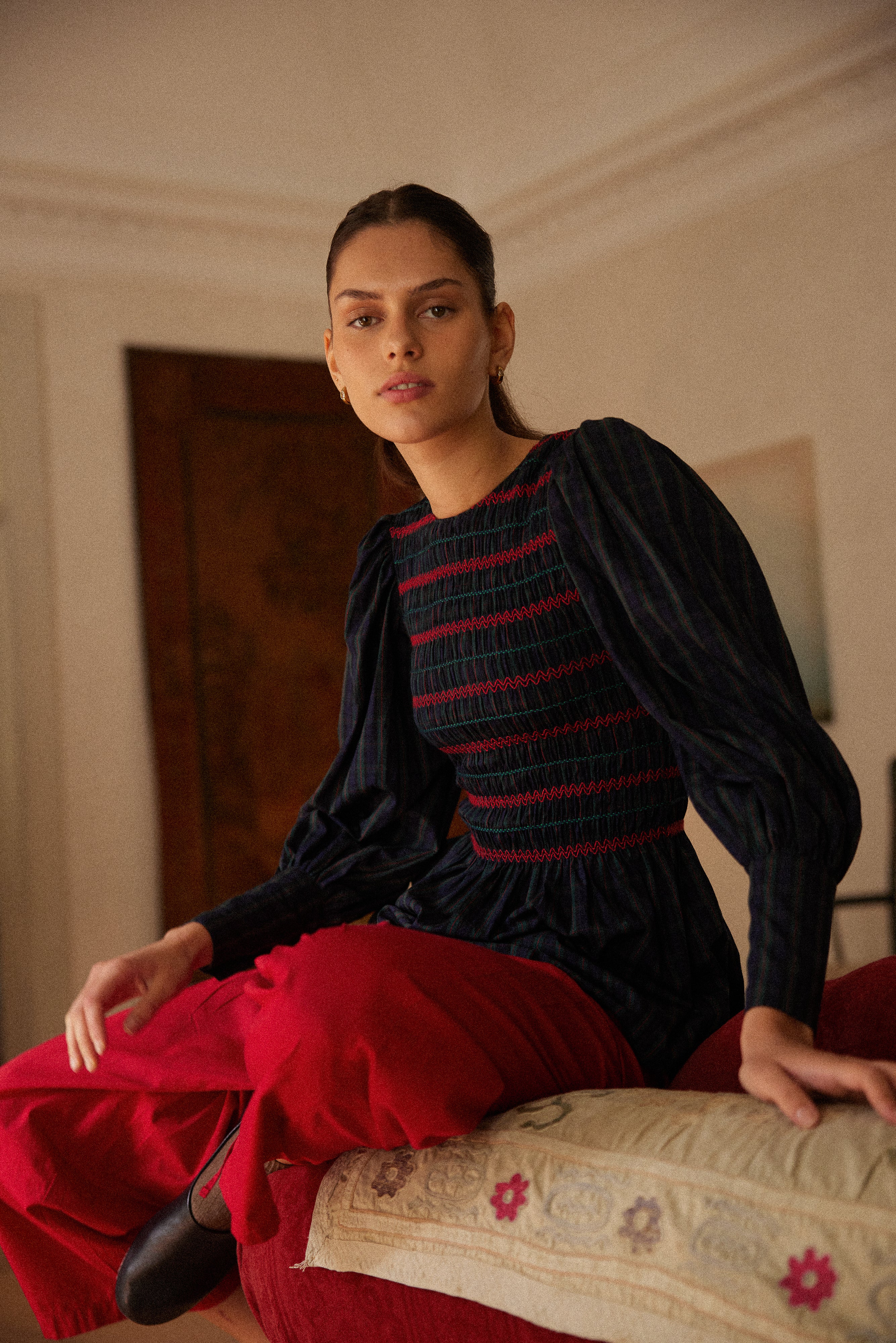 Ginevra Tartan Blouse