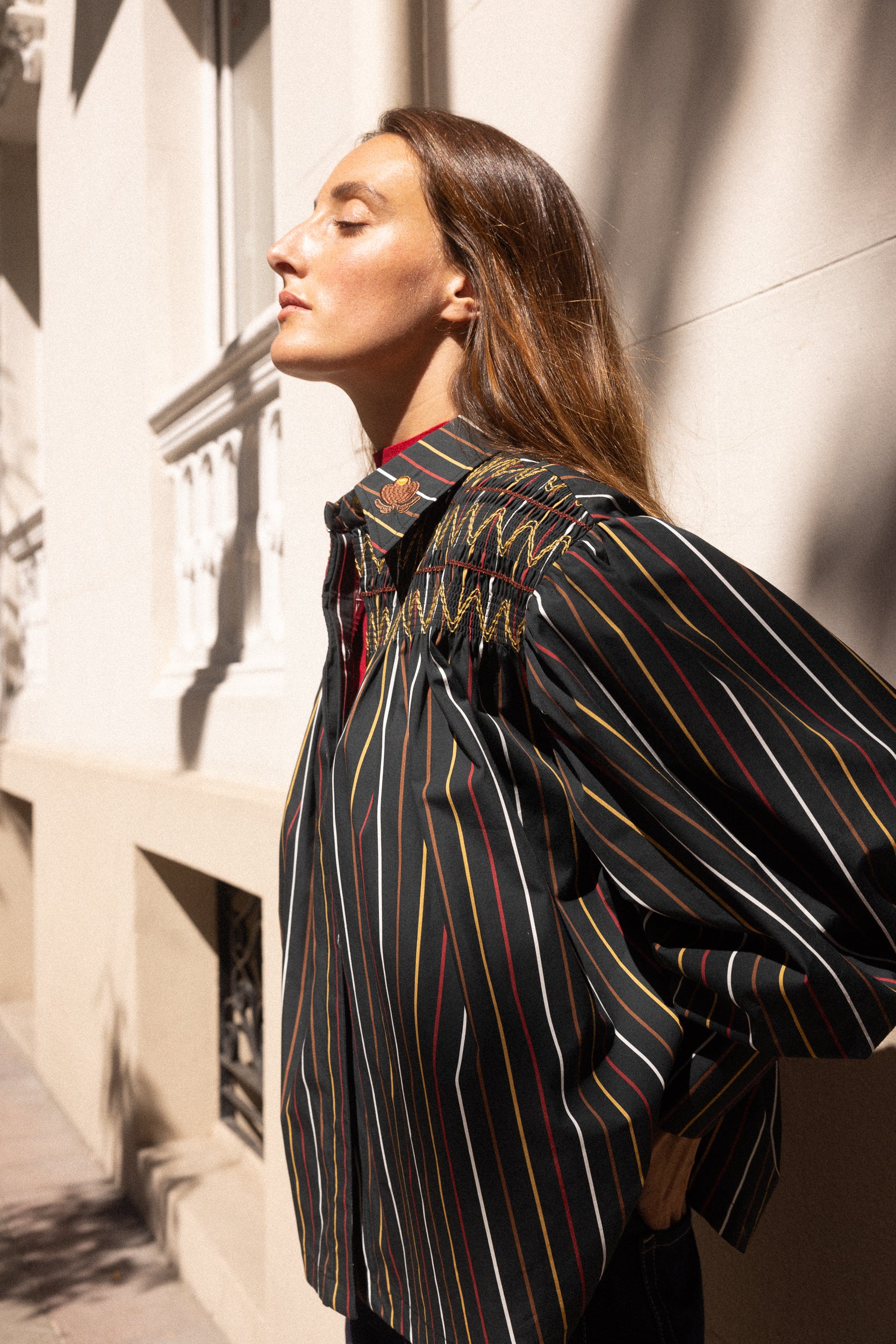 Camelia Stripes Green Shirt