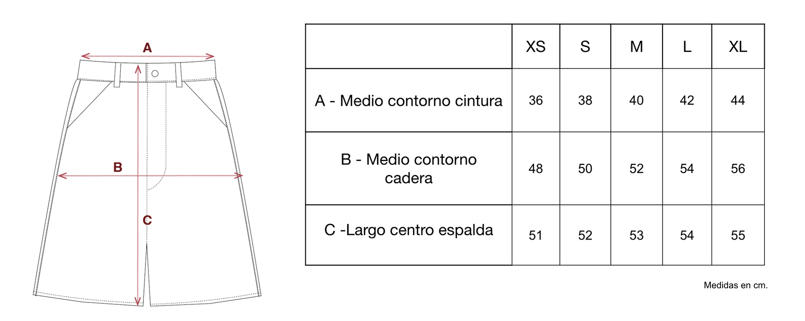 Guía de tallas de Juana Pants