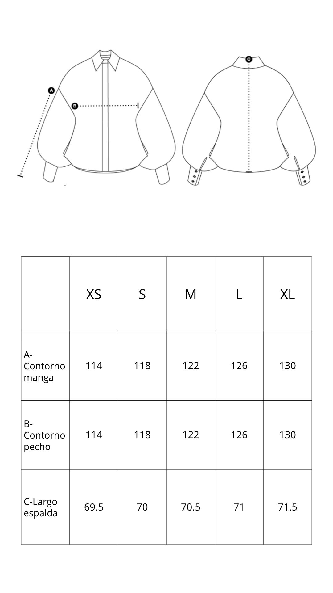 Guía de tallas de Lusitano Shirt
